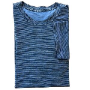 Lululemon Men’s Blue Micro-Stripe Performance Tee Short Sleeve Athletic Fits M
